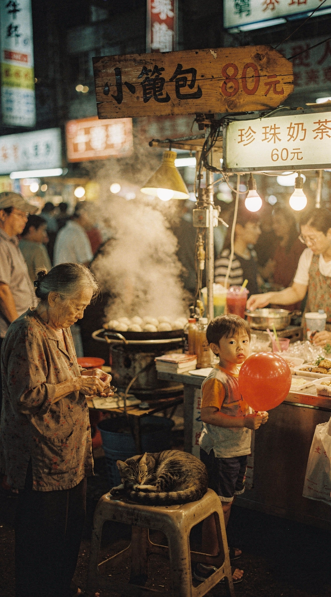 FLUX.2 Max: Night market with Chinese signs