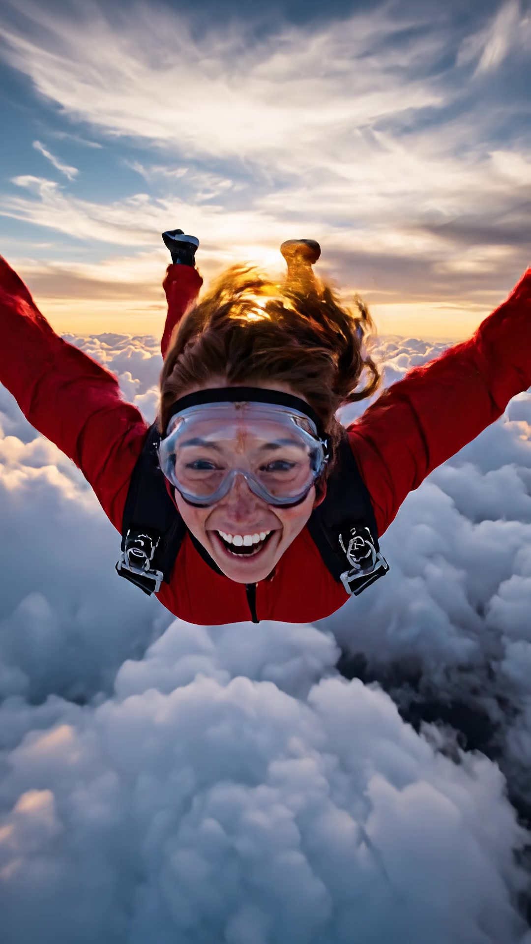 AI skydiving video from a photo