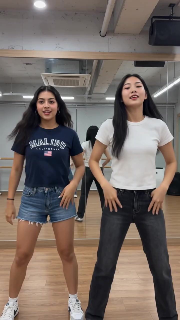 Girls in dance  room